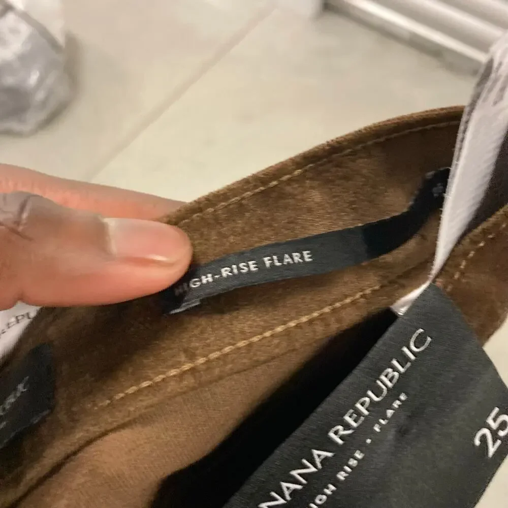 Y2K banana republic high rise flared pants 25x32